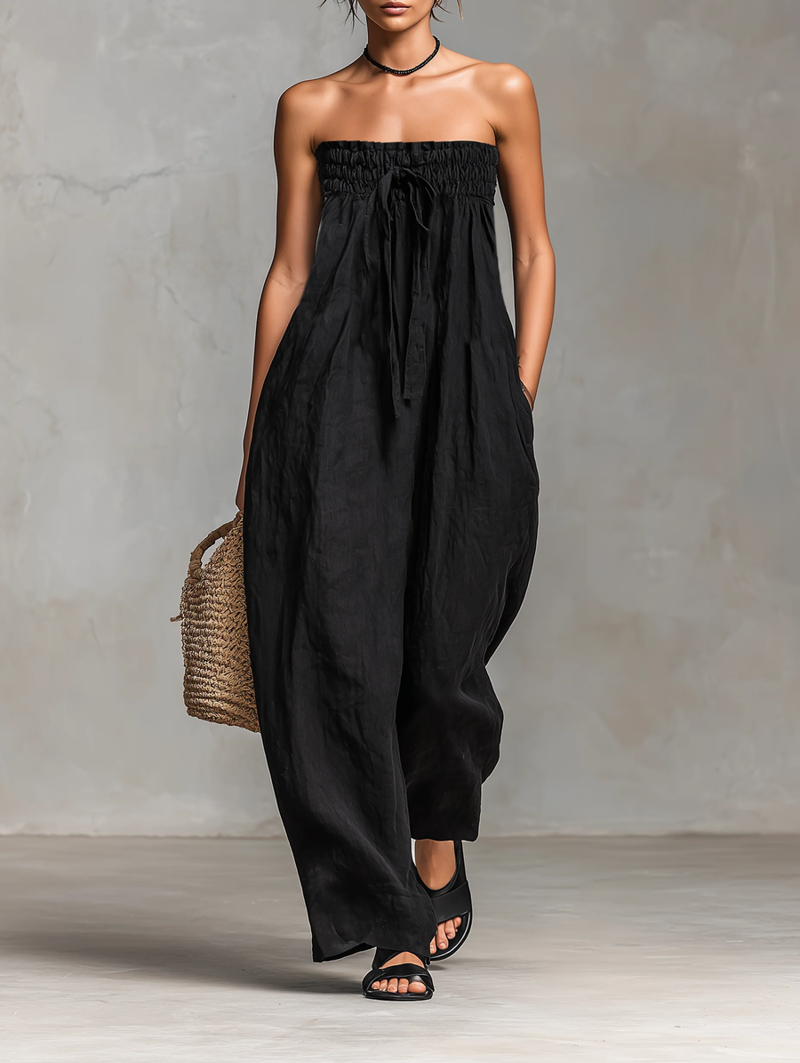 Chloe | Strapless Summer Jumpsuit