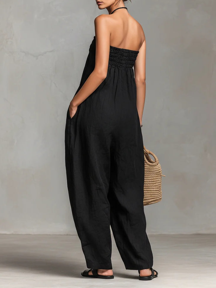 Chloe | Strapless Summer Jumpsuit