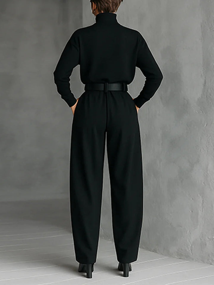 Lisa | Black 2-piece set with belt