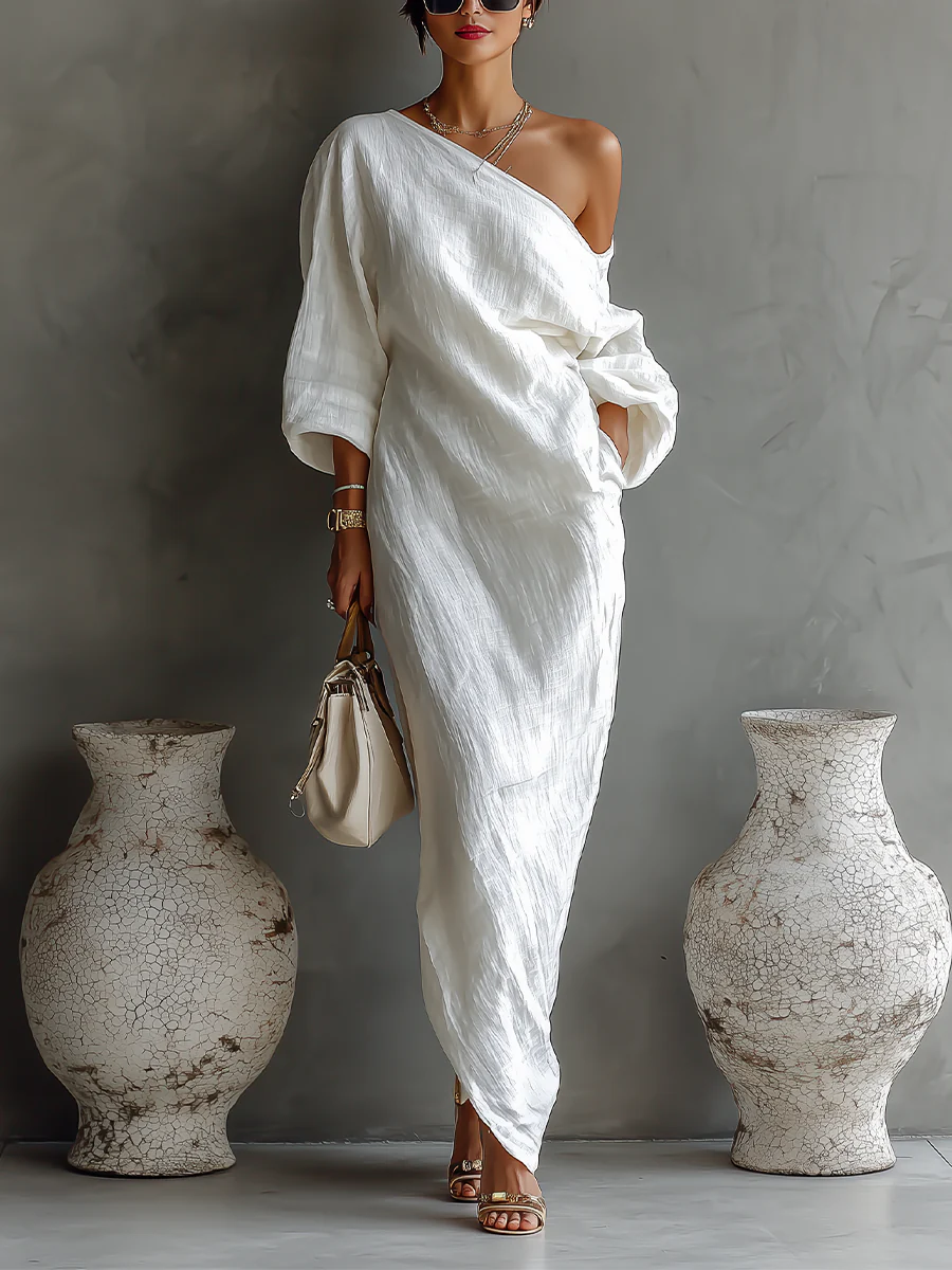 Sienna | Elegant one-shoulder maxi dress