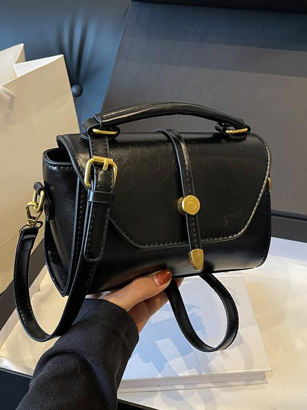 AVANLIE | Trendy Contrast Stitching Small Square Shoulder Bag