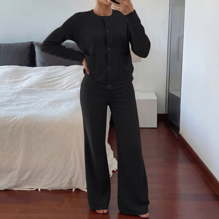 LUCIA | Cozy Knit Sweater & Wide Leg Two-Piece Set