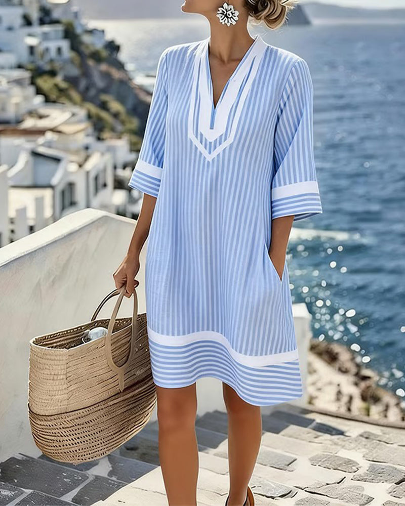 Gracie | Striped Short Dress