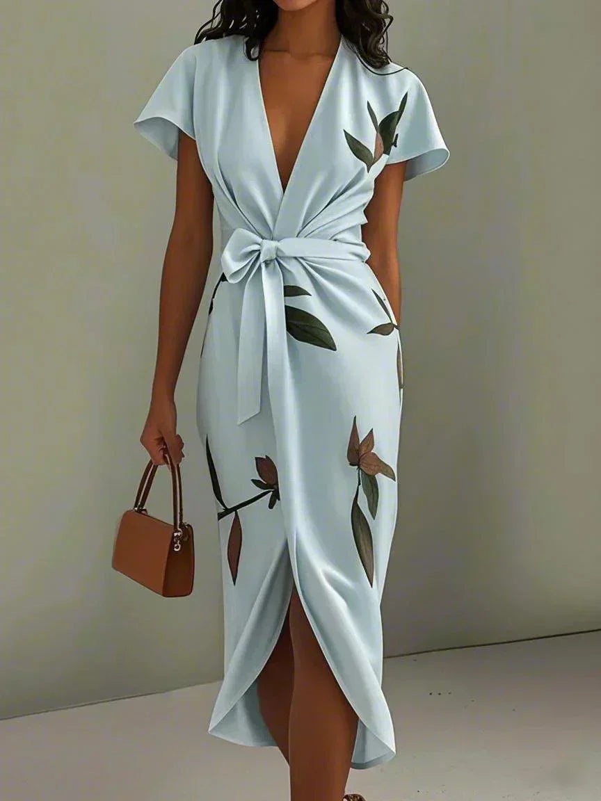 Amelia | Elegant Floral Wrap Dress