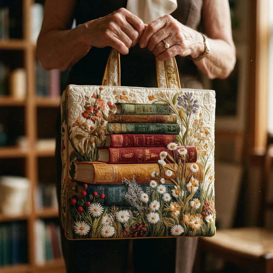 Artisanal Quilted Floral Pattern Bag
