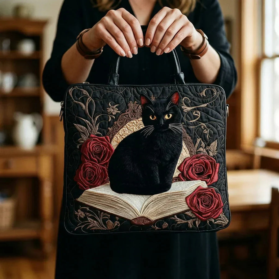 Artisan Quilted Tote Bag Dark Paws