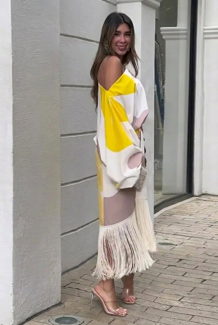 Dorothea | Two-piece set with fringe