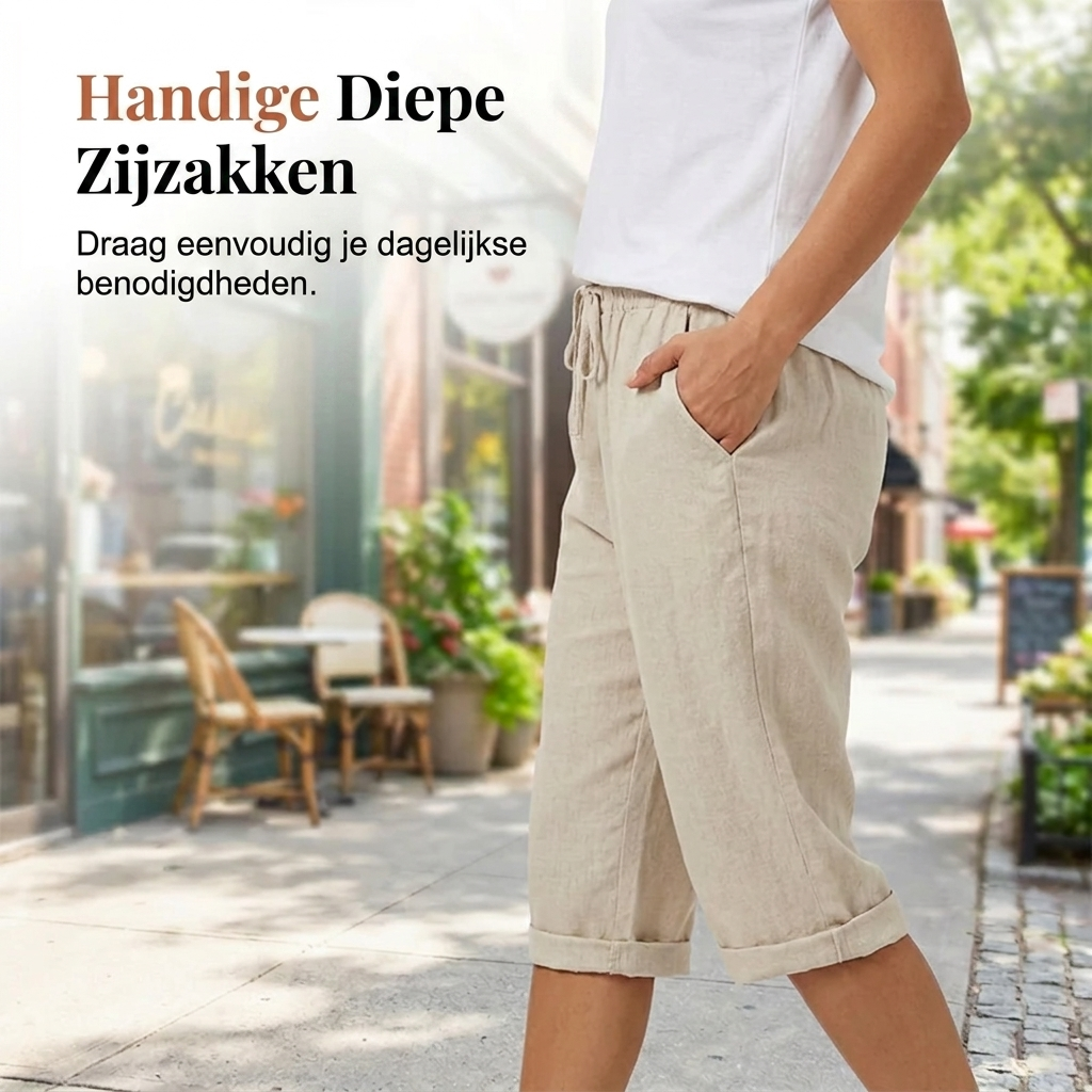 Laluna® | Women's Cotton Linen Shorts
