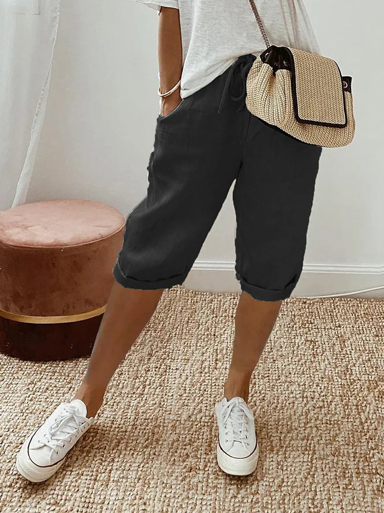 Laluna® | Women's Cotton Linen Shorts