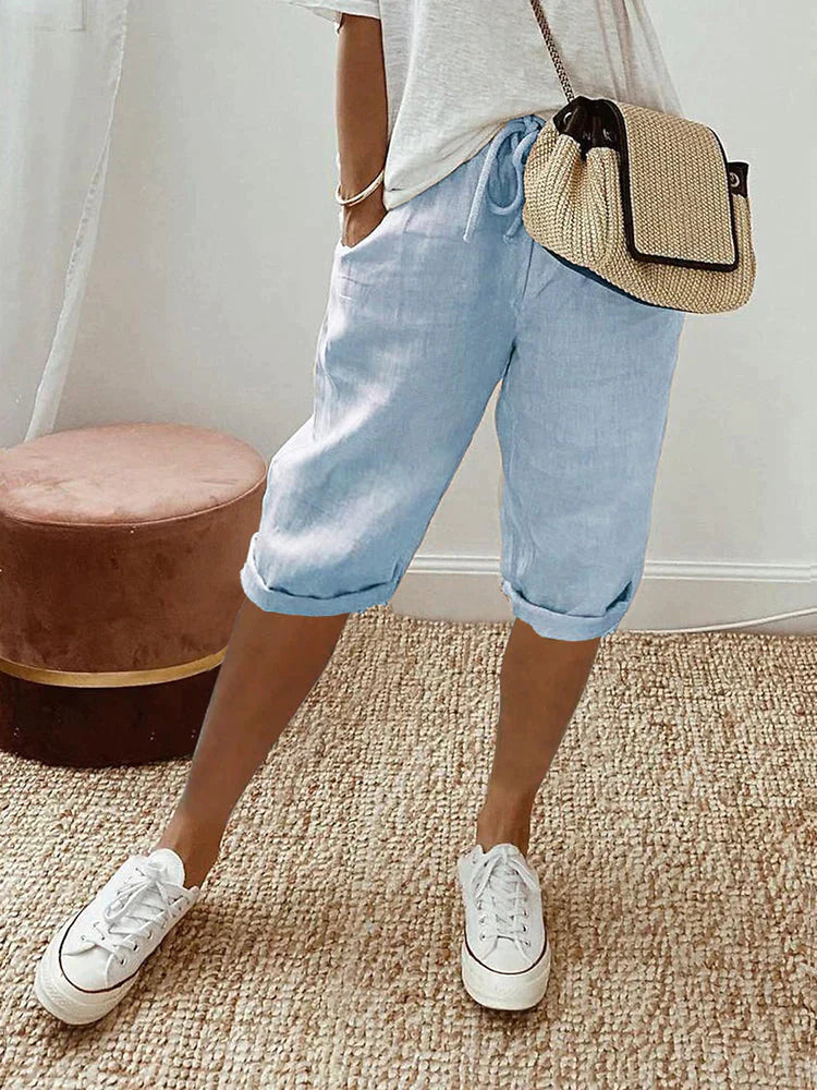 Laluna® | Women's Cotton Linen Shorts