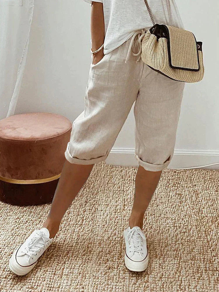 Laluna® | Women's Cotton Linen Shorts