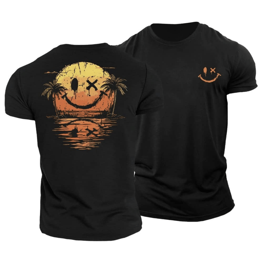 Smiley Sunset Beach Tee