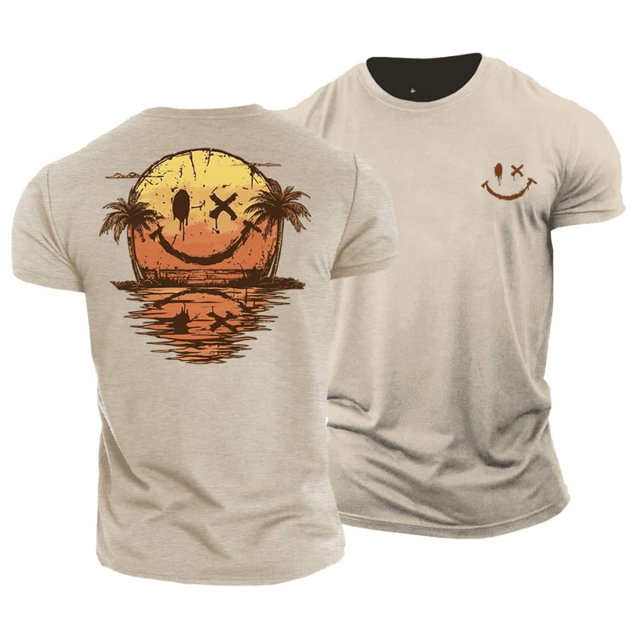 Smiley Sunset Beach Tee